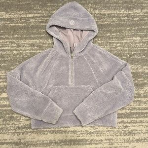 Lululemon fleece cropped scuba LIGHT PURPLE